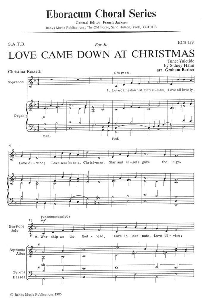 Love Came Down At Christmas